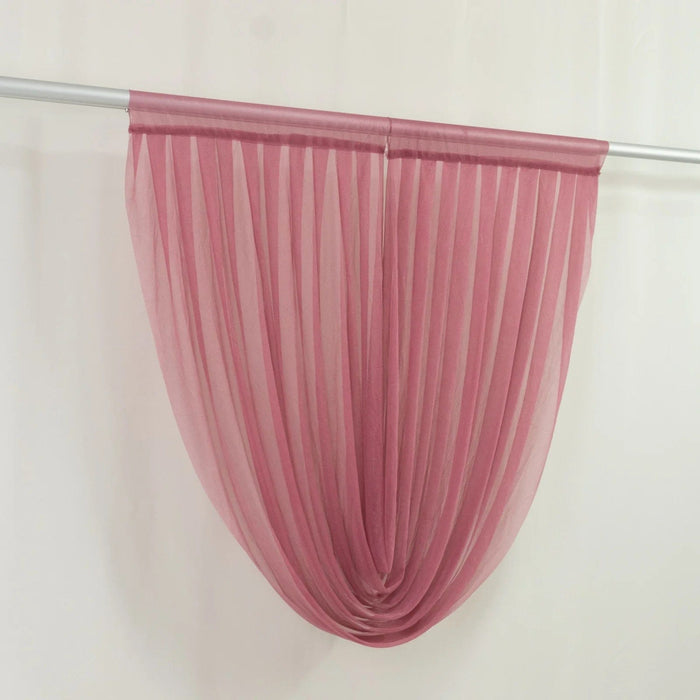 4 ft x 4 ft Sheer Chiffon Valance Curtain Backdrop Drapery Panel