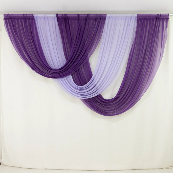 4 ft x 4 ft Sheer Chiffon Valance Curtain Backdrop Drapery Panel