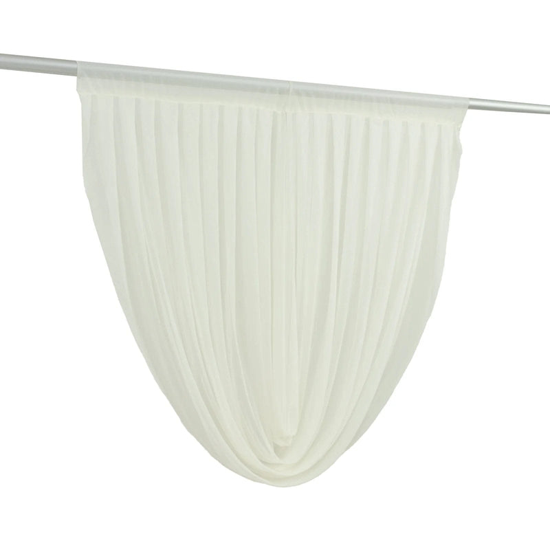 4 ft x 4 ft Sheer Chiffon Valance Curtain Backdrop Drapery Panel