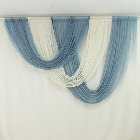 4 ft x 4 ft Sheer Chiffon Valance Curtain Backdrop Drapery Panel