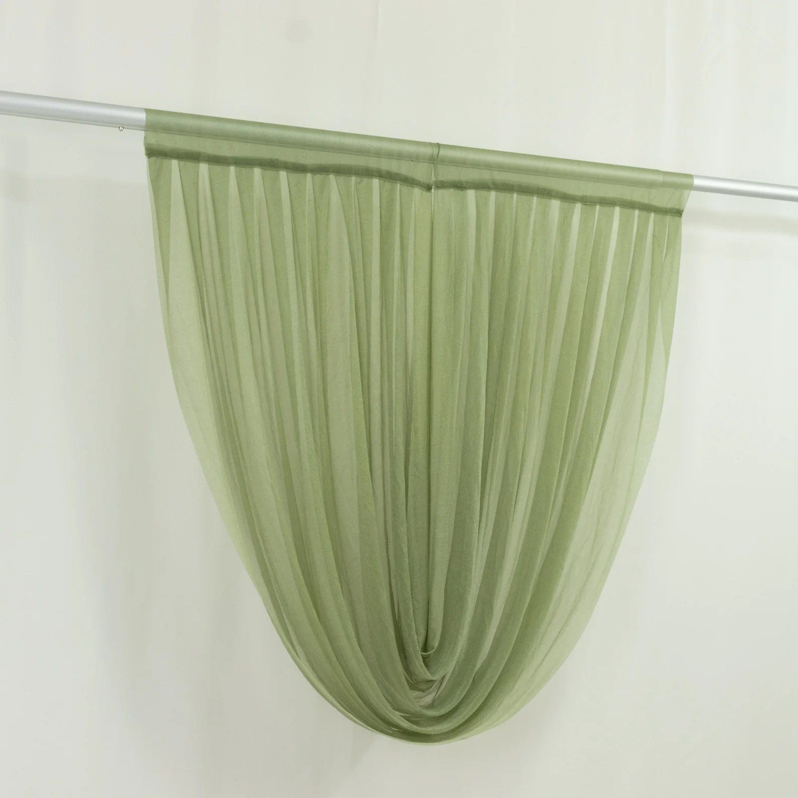 4 ft x 4 ft Sheer Chiffon Valance Curtain Backdrop Drapery Panel
