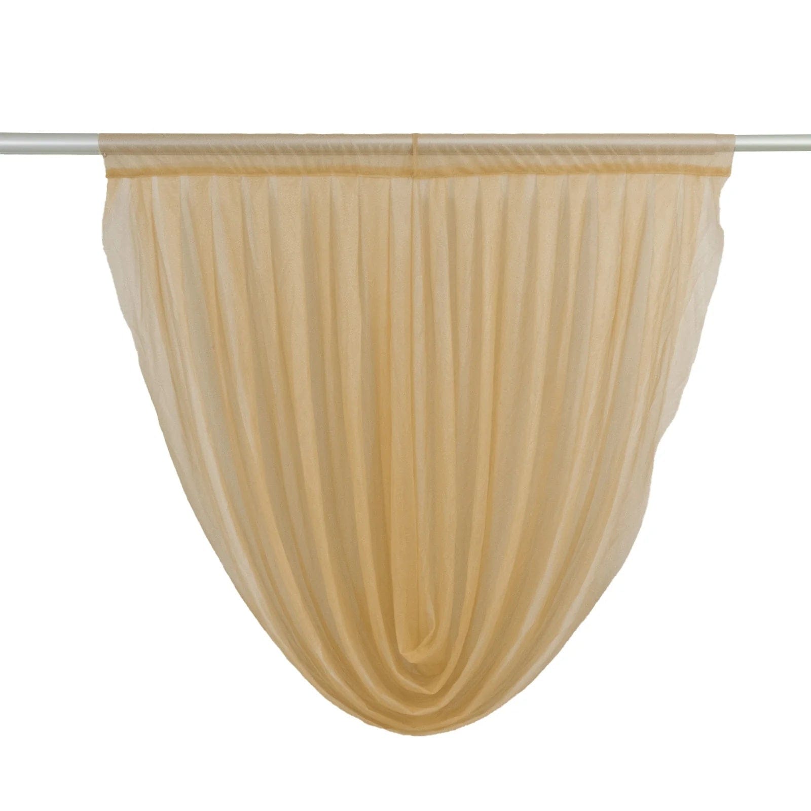 4 ft x 4 ft Sheer Chiffon Valance Curtain Backdrop Drapery Panel CUR_PANCHIF01_VAL_4FT_CHMP