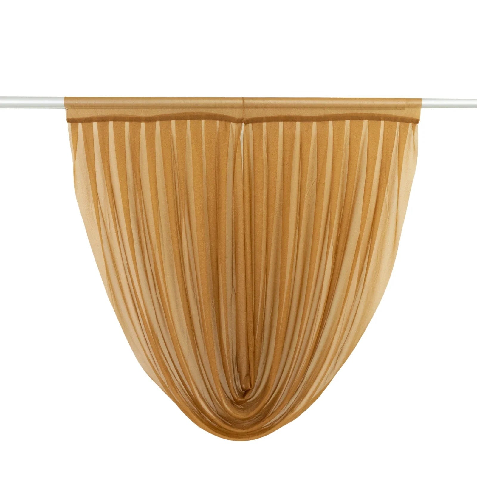4 ft x 4 ft Sheer Chiffon Valance Curtain Backdrop Drapery Panel CUR_PANCHIF01_VAL_4FT_GOLD