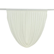 4 ft x 4 ft Sheer Chiffon Valance Curtain Backdrop Drapery Panel CUR_PANCHIF01_VAL_4FT_IVR
