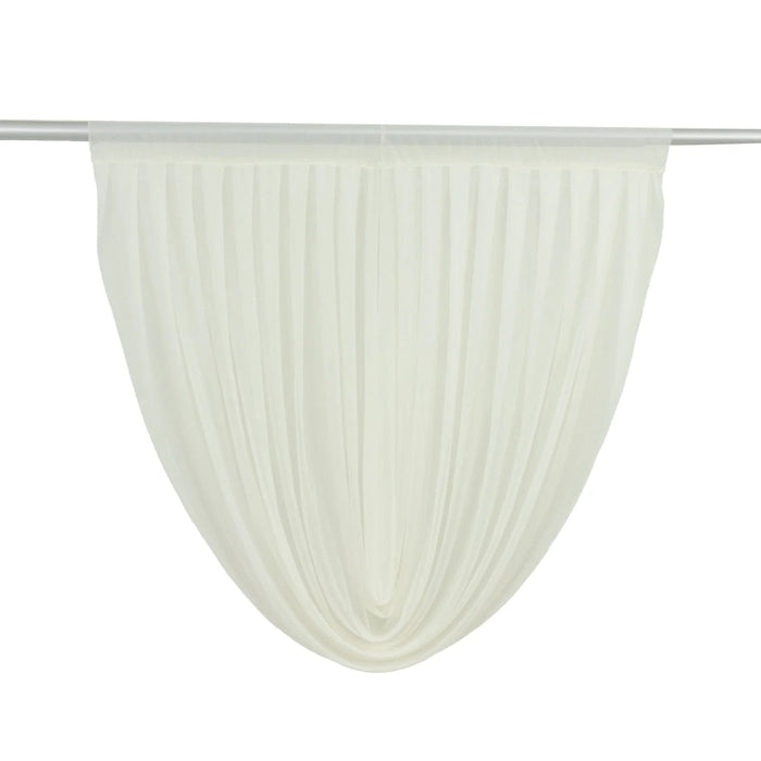 4 ft x 4 ft Sheer Chiffon Valance Curtain Backdrop Drapery Panel CUR_PANCHIF01_VAL_4FT_IVR