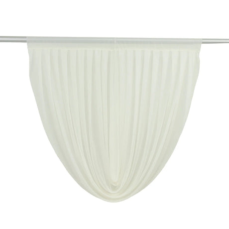 4 ft x 4 ft Sheer Chiffon Valance Curtain Backdrop Drapery Panel CUR_PANCHIF01_VAL_4FT_IVR