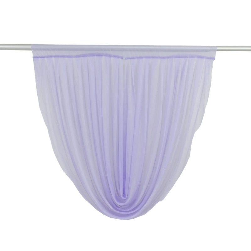 4 ft x 4 ft Sheer Chiffon Valance Curtain Backdrop Drapery Panel CUR_PANCHIF01_VAL_4FT_LAV
