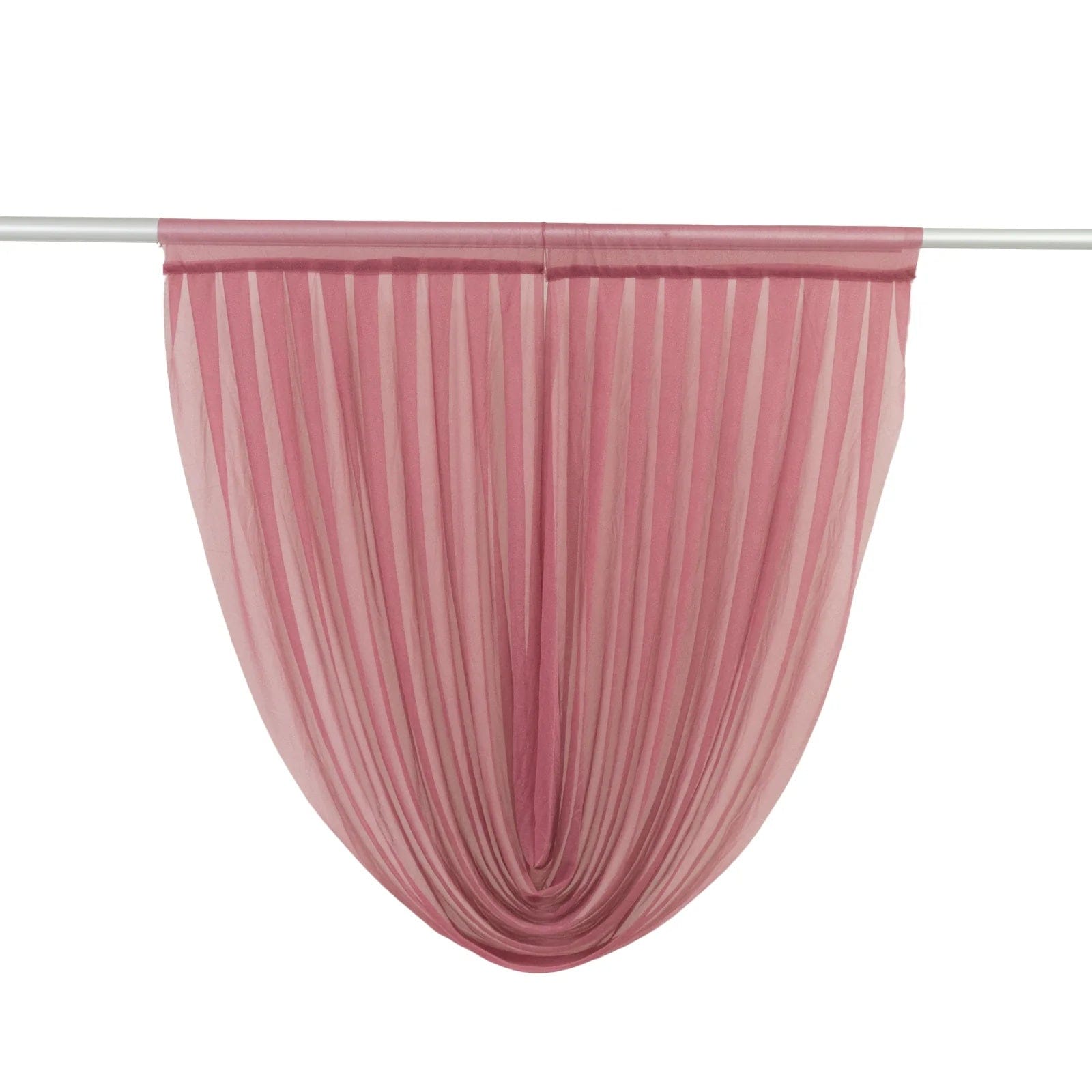 4 ft x 4 ft Sheer Chiffon Valance Curtain Backdrop Drapery Panel CUR_PANCHIF01_VAL_4FT_MAUV