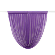 4 ft x 4 ft Sheer Chiffon Valance Curtain Backdrop Drapery Panel CUR_PANCHIF01_VAL_4FT_PURP