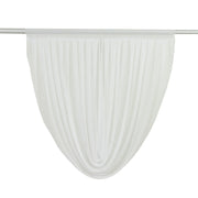 4 ft x 4 ft Sheer Chiffon Valance Curtain Backdrop Drapery Panel CUR_PANCHIF01_VAL_4FT_WHT