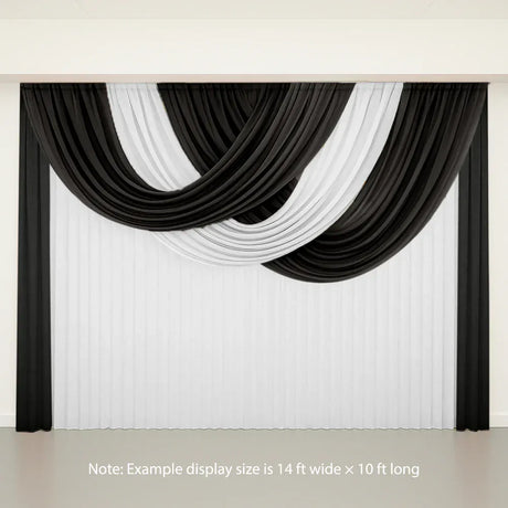 4 ft x 5 ft Sheer Chiffon Valance Curtain Backdrop Drapery Panel