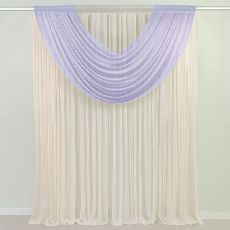 4 ft x 5 ft Sheer Chiffon Valance Curtain Backdrop Drapery Panel