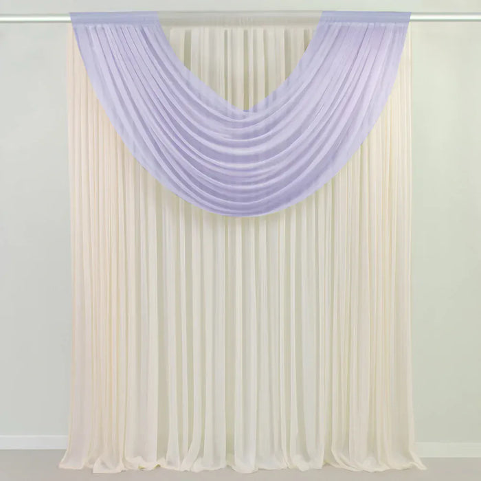 4 ft x 5 ft Sheer Chiffon Valance Curtain Backdrop Drapery Panel