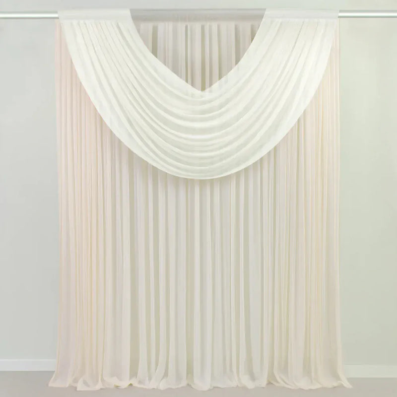 4 ft x 5 ft Sheer Chiffon Valance Curtain Backdrop Drapery Panel