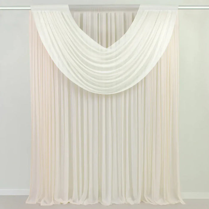 4 ft x 5 ft Sheer Chiffon Valance Curtain Backdrop Drapery Panel