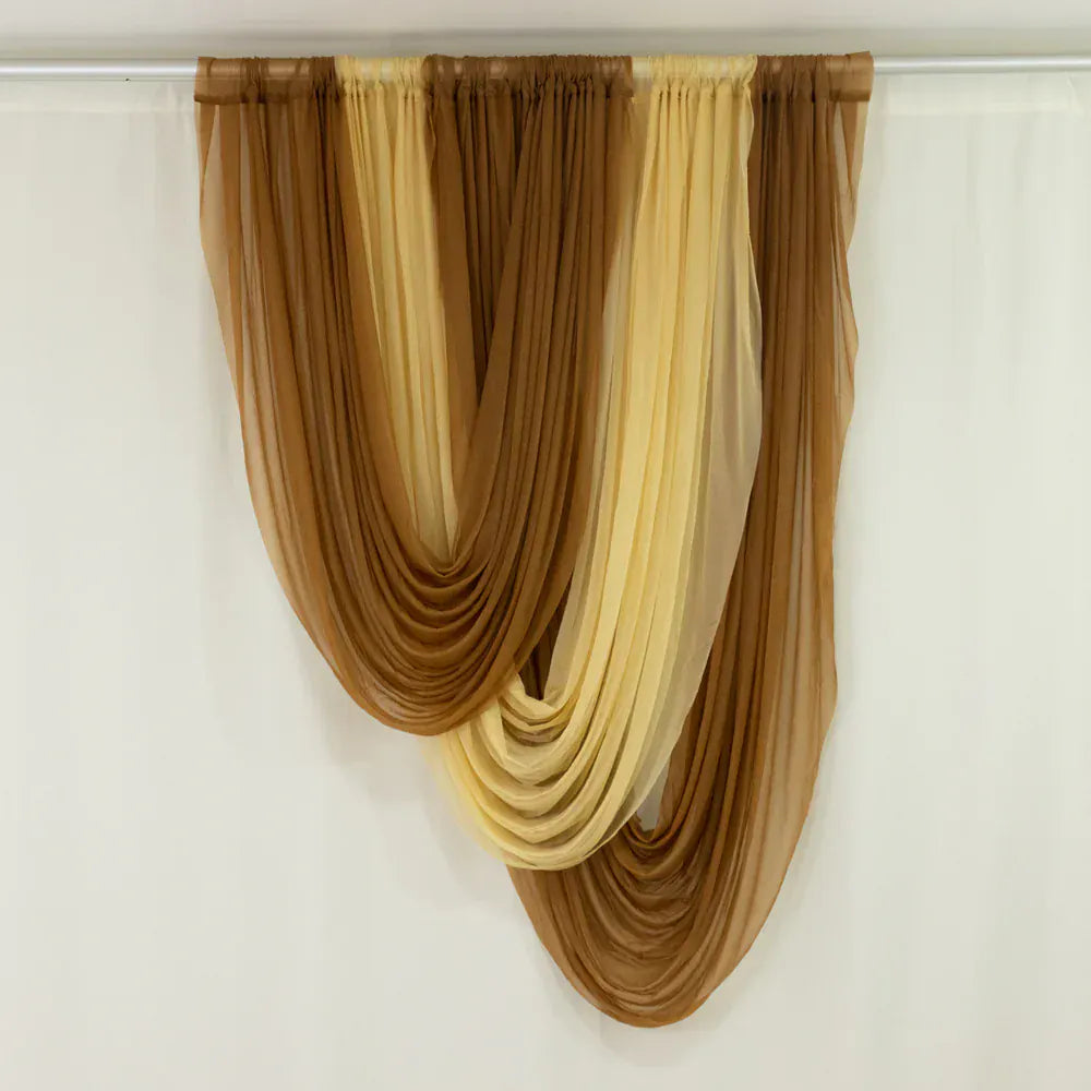 4 ft x 5 ft Sheer Chiffon Valance Curtain Backdrop Drapery Panel