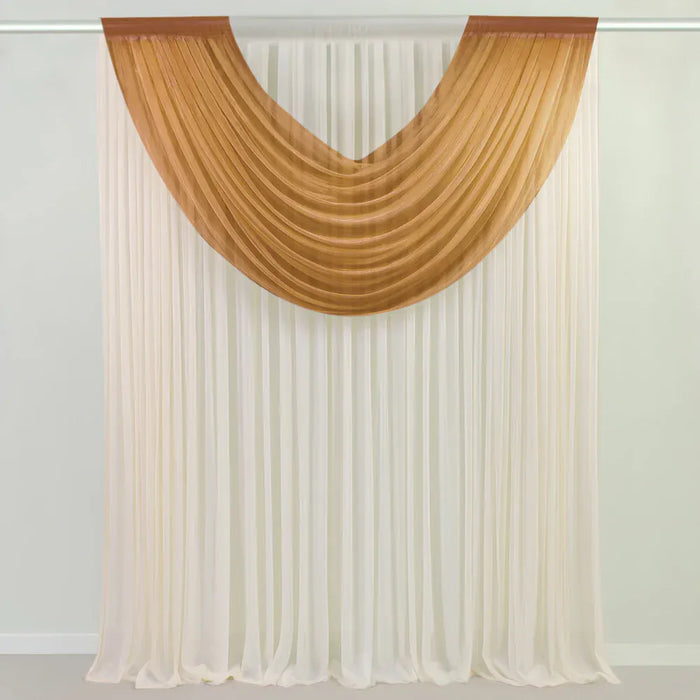 4 ft x 5 ft Sheer Chiffon Valance Curtain Backdrop Drapery Panel