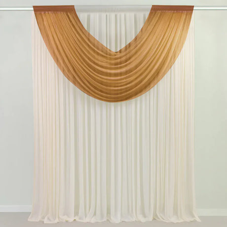 4 ft x 5 ft Sheer Chiffon Valance Curtain Backdrop Drapery Panel