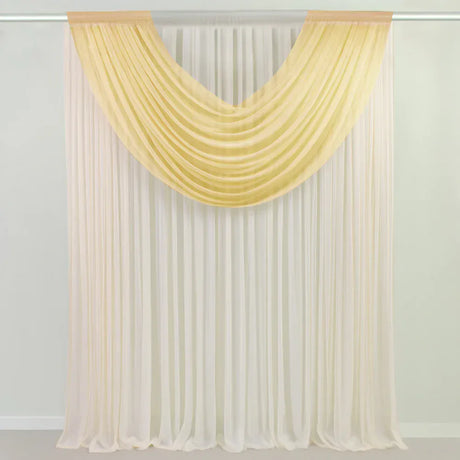 4 ft x 5 ft Sheer Chiffon Valance Curtain Backdrop Drapery Panel
