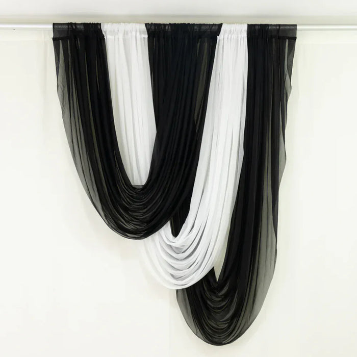 4 ft x 5 ft Sheer Chiffon Valance Curtain Backdrop Drapery Panel