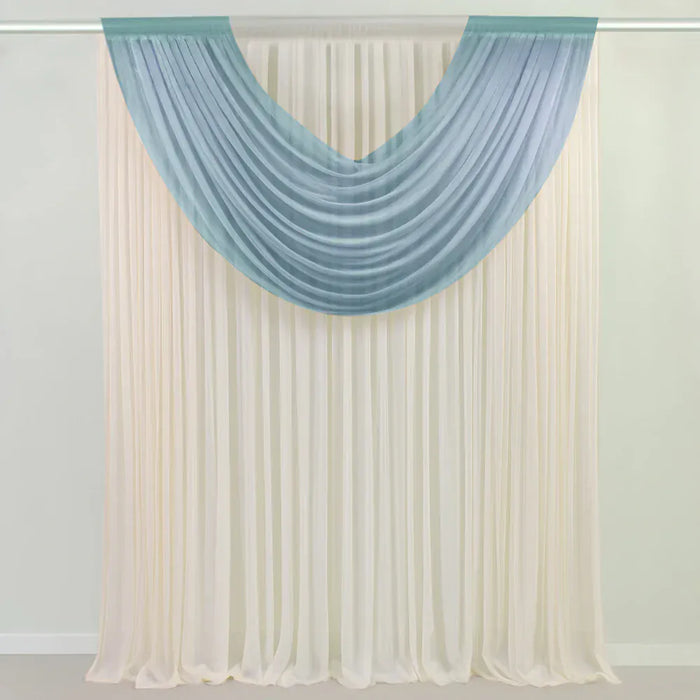 4 ft x 5 ft Sheer Chiffon Valance Curtain Backdrop Drapery Panel