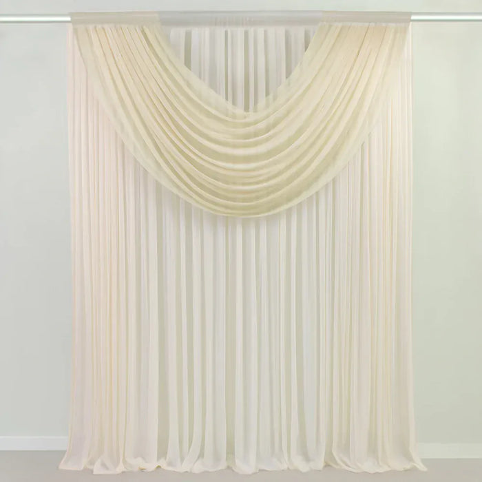 4 ft x 5 ft Sheer Chiffon Valance Curtain Backdrop Drapery Panel