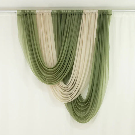 4 ft x 5 ft Sheer Chiffon Valance Curtain Backdrop Drapery Panel