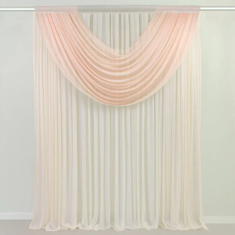 4 ft x 5 ft Sheer Chiffon Valance Curtain Backdrop Drapery Panel