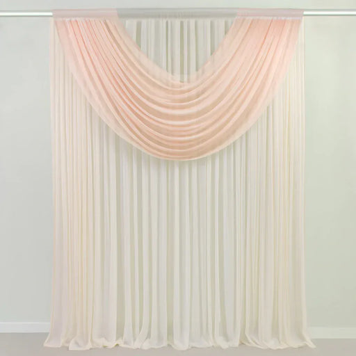 4 ft x 5 ft Sheer Chiffon Valance Curtain Backdrop Drapery Panel