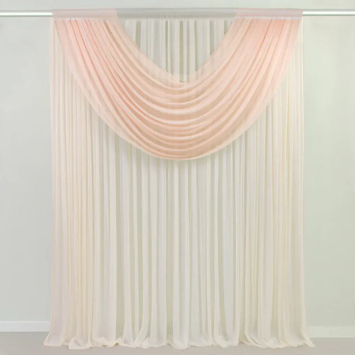 4 ft x 5 ft Sheer Chiffon Valance Curtain Backdrop Drapery Panel