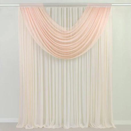 4 ft x 5 ft Sheer Chiffon Valance Curtain Backdrop Drapery Panel