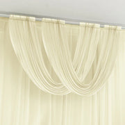 4 ft x 5 ft Sheer Chiffon Valance Curtain Backdrop Drapery Panel CUR_PANCHIF01_VAL_5FT_081