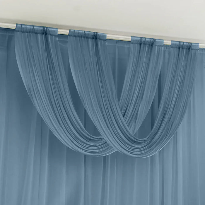 4 ft x 5 ft Sheer Chiffon Valance Curtain Backdrop Drapery Panel CUR_PANCHIF01_VAL_5FT_086