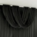 4 ft x 5 ft Sheer Chiffon Valance Curtain Backdrop Drapery Panel CUR_PANCHIF01_VAL_5FT_BLK