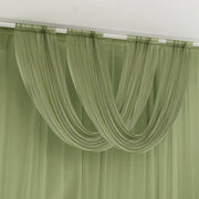 4 ft x 5 ft Sheer Chiffon Valance Curtain Backdrop Drapery Panel CUR_PANCHIF01_VAL_5FT_DSG