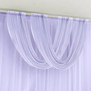 4 ft x 5 ft Sheer Chiffon Valance Curtain Backdrop Drapery Panel CUR_PANCHIF01_VAL_5FT_LAV