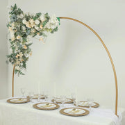 4 ft x 6 ft Round Top Over The Table Rod Stand Metal Arch with Clamps - Gold BKDP_STND_12_RND_GOLD