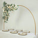 4 ft x 6 ft Round Top Over The Table Rod Stand Metal Arch with Clamps - Gold BKDP_STND_12_RND_GOLD