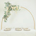 4 ft x 6 ft Round Top Over The Table Rod Stand Metal Arch with Clamps - Gold BKDP_STND_12_RND_GOLD