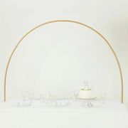 4 ft x 6 ft Round Top Over The Table Rod Stand Metal Arch with Clamps - Gold BKDP_STND_12_RND_GOLD