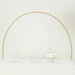 4 ft x 6 ft Round Top Over The Table Rod Stand Metal Arch with Clamps - Gold BKDP_STND_12_RND_GOLD