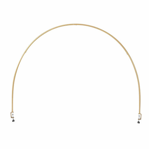 4 ft x 6 ft Round Top Over The Table Rod Stand Metal Arch with Clamps - Gold BKDP_STND_12_RND_GOLD