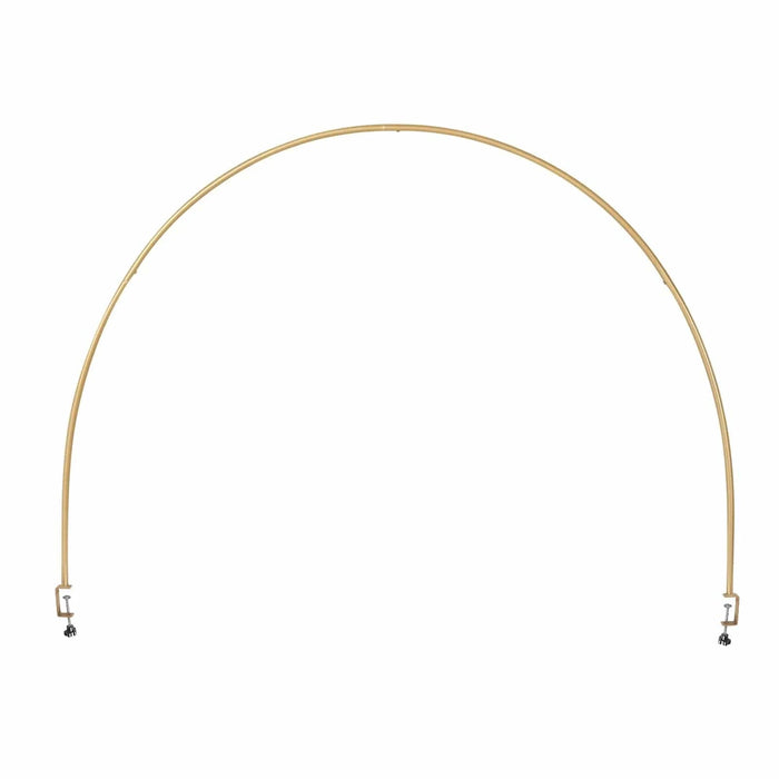 4 ft x 6 ft Round Top Over The Table Rod Stand Metal Arch with Clamps - Gold BKDP_STND_12_RND_GOLD