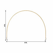 4 ft x 6 ft Round Top Over The Table Rod Stand Metal Arch with Clamps - Gold BKDP_STND_12_RND_GOLD