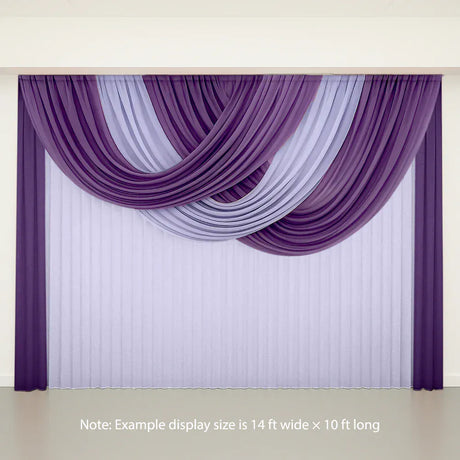4 ft x 6 ft Sheer Chiffon Valance Curtain Backdrop Drapery Panel