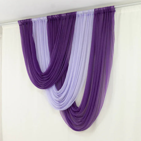 4 ft x 6 ft Sheer Chiffon Valance Curtain Backdrop Drapery Panel