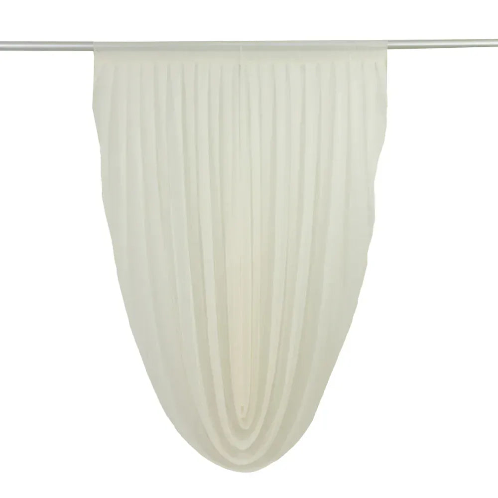 4 ft x 6 ft Sheer Chiffon Valance Curtain Backdrop Drapery Panel