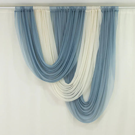 4 ft x 6 ft Sheer Chiffon Valance Curtain Backdrop Drapery Panel