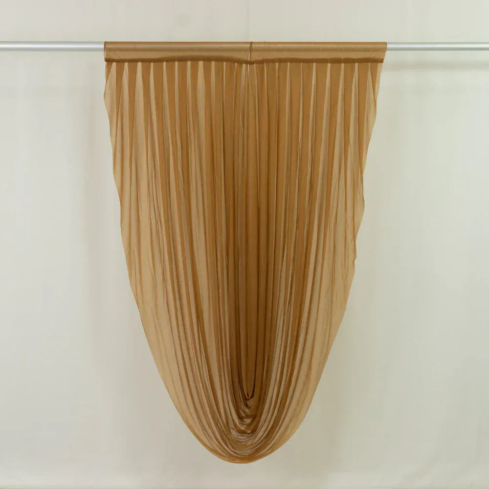 4 ft x 6 ft Sheer Chiffon Valance Curtain Backdrop Drapery Panel
