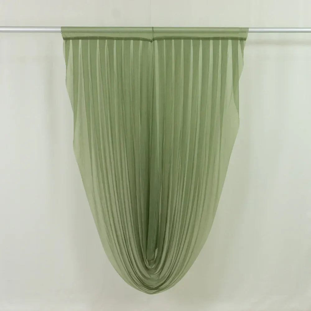 4 ft x 6 ft Sheer Chiffon Valance Curtain Backdrop Drapery Panel